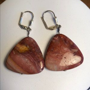 Rainbow onyx earrings